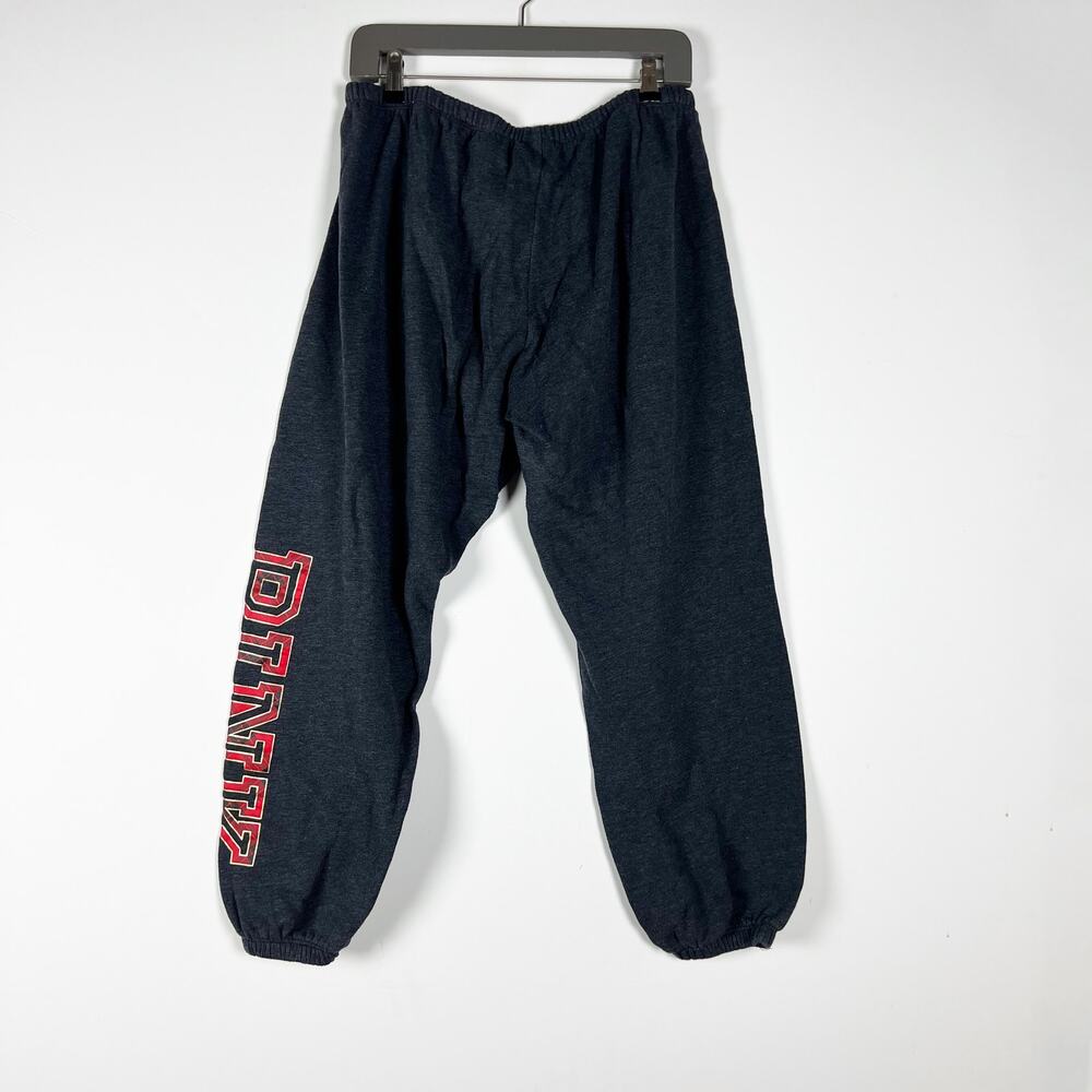 Victoria's Secret PINK gray and red plaid logo sweatpants joggers Size Large